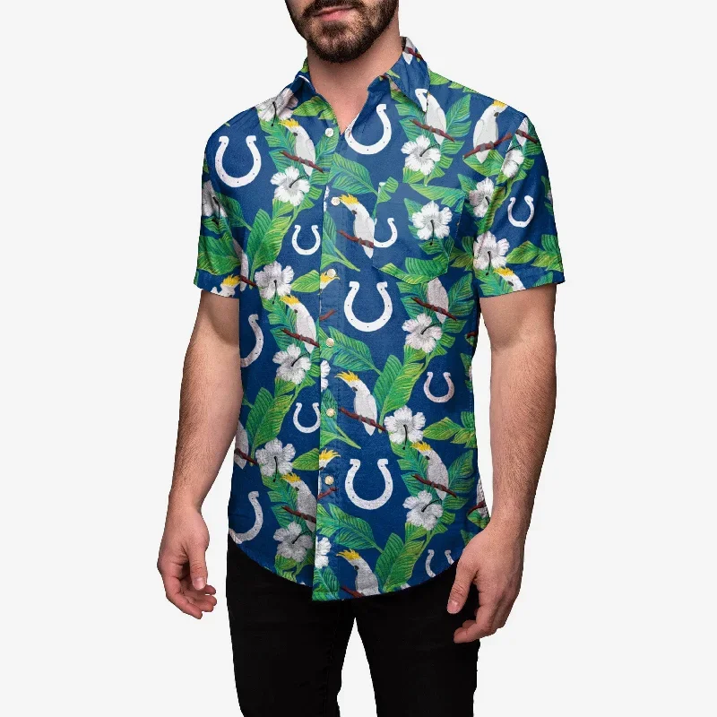 Indianapolis Colts Floral Button Up Shirt