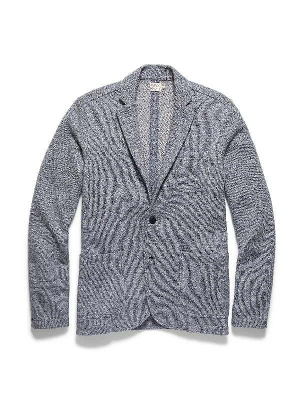 Inlet Knit Blazer - Medium Grey Melange