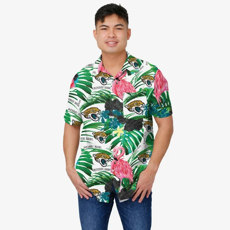 Jacksonville Jaguars Flamingo Button Up Shirt