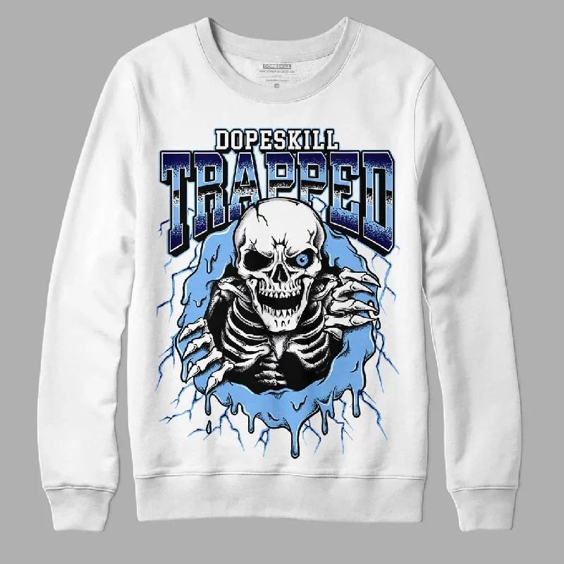 AJ 6 University Blue DopeSkill Sweatshirt Trapped Halloween Graphic