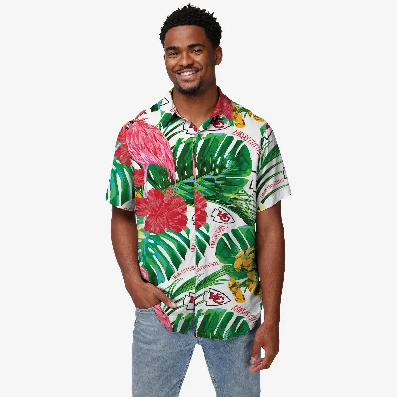 Kansas City Chiefs Flamingo Button Up Shirt