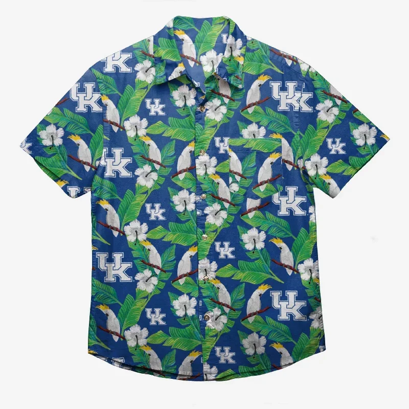 kentucky-wildcats-floral-button-up-shirt