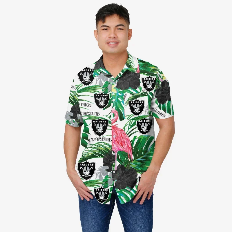 Las Vegas Raiders Flamingo Button Up Shirt