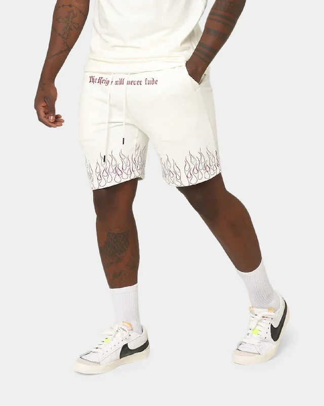 Last Kings Flaming Pharaohs Sweat Shorts Off White