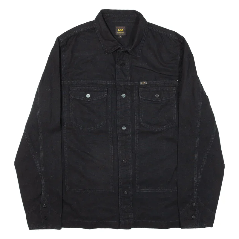 LEE Lightweight Overshirt Mens Denim Jacket Black M