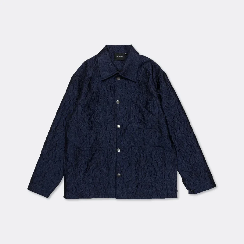 Italian Wrinkle Chore Coat - Navy