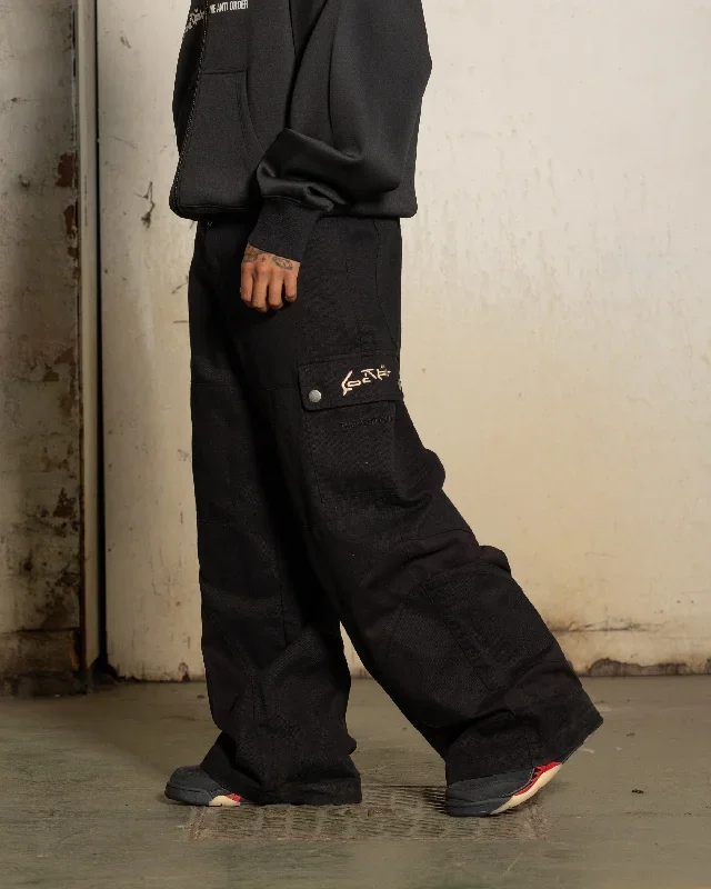 Loiter X The Anti Order Flow Cargo Pants Black