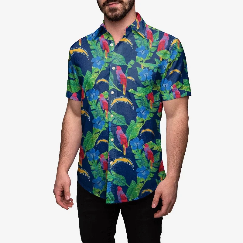 Los Angeles Chargers Floral Button Up Shirt