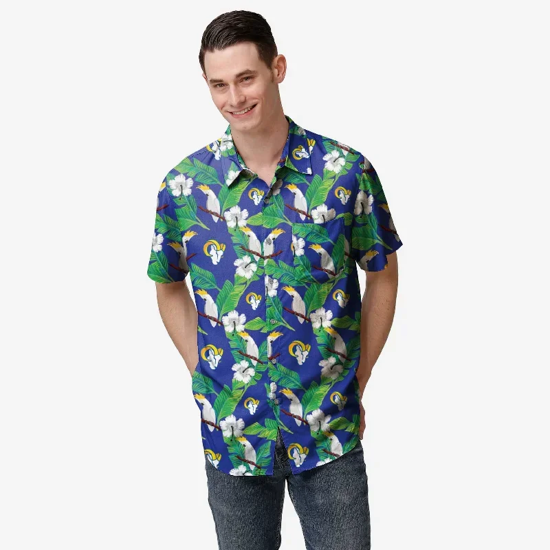 Los Angeles Rams Floral Button Up Shirt