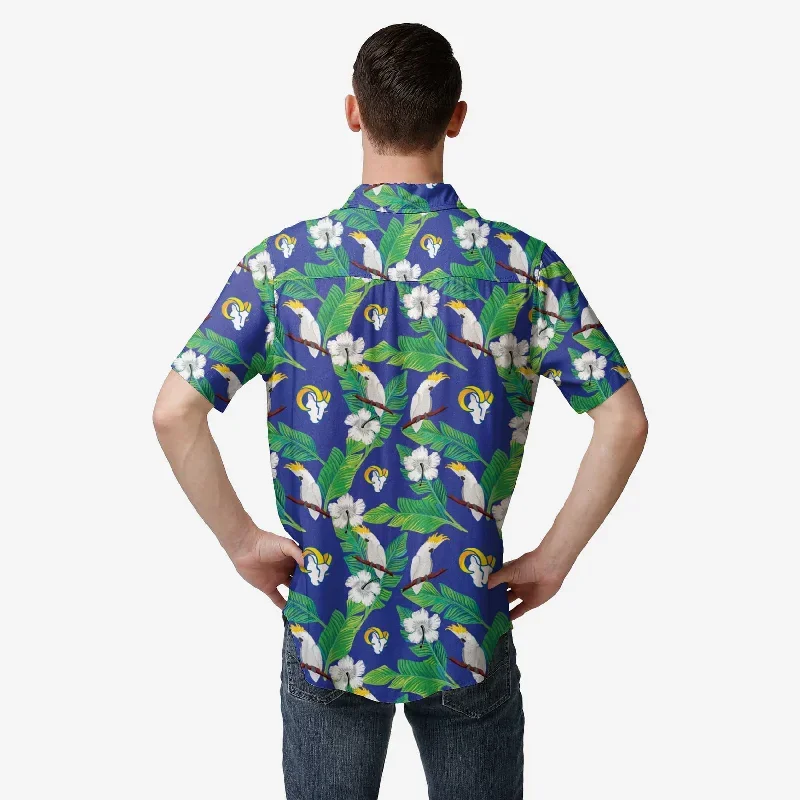 los-angeles-rams-floral-button-up-shirt