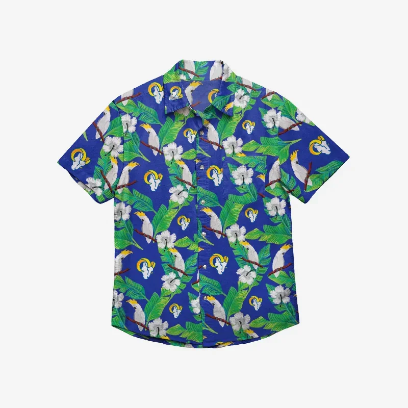 los-angeles-rams-floral-button-up-shirt