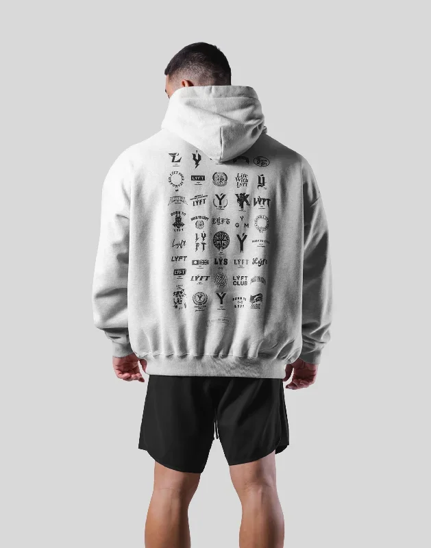 Heritage Logo Oversize Sweat Hoodie - Grey