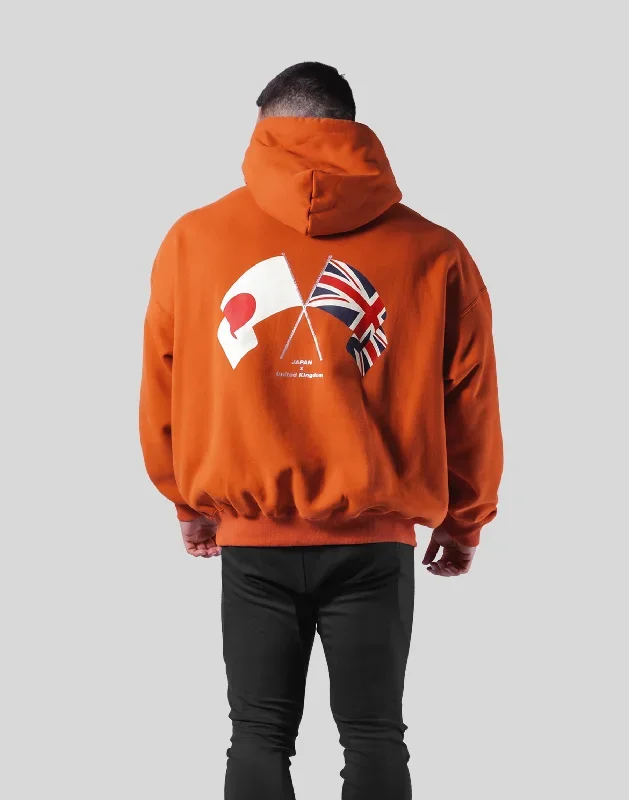 New Flag Oversize Sweat Hoodie - Orange