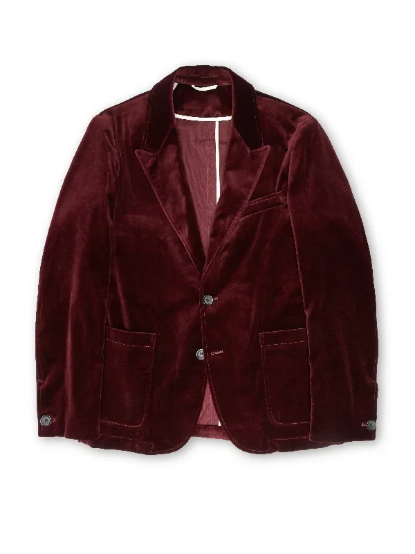 Mansfield Jacket Velvet Burgundy