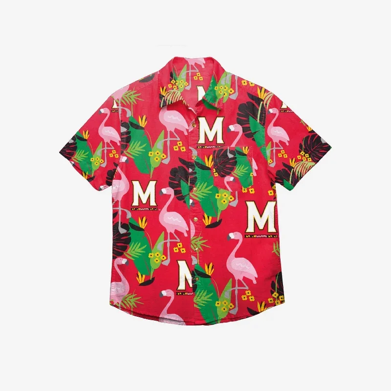 maryland-terrapins-floral-button-up-shirt