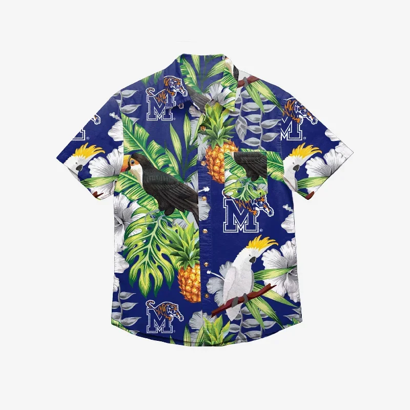 memphis-tigers-floral-button-up-shirt