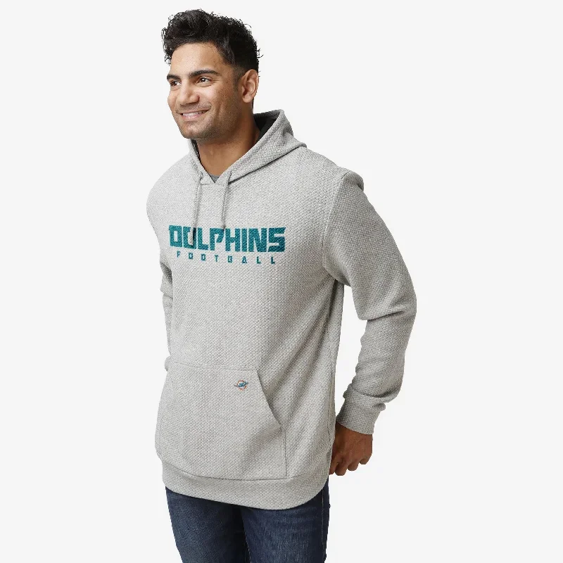 Miami Dolphins Gray Woven Hoodie