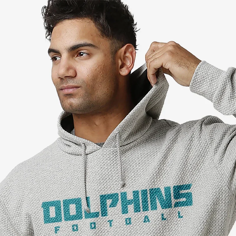 miami-dolphins-gray-woven-hoodie