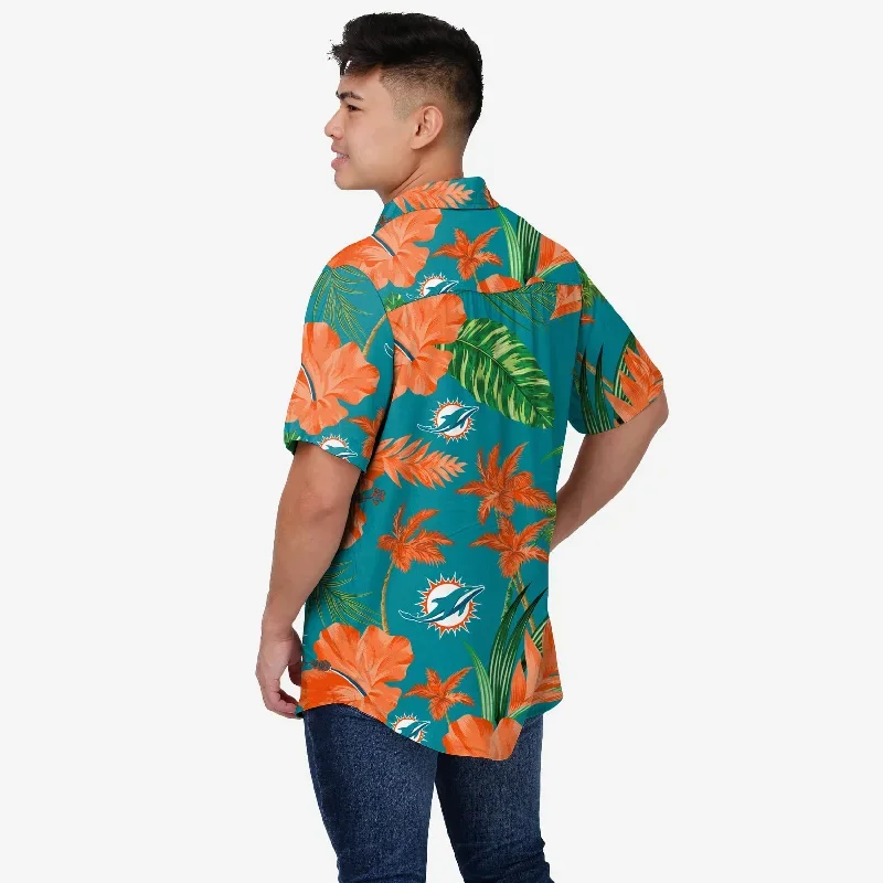 miami-dolphins-team-color-hibiscus-button-up-shirt