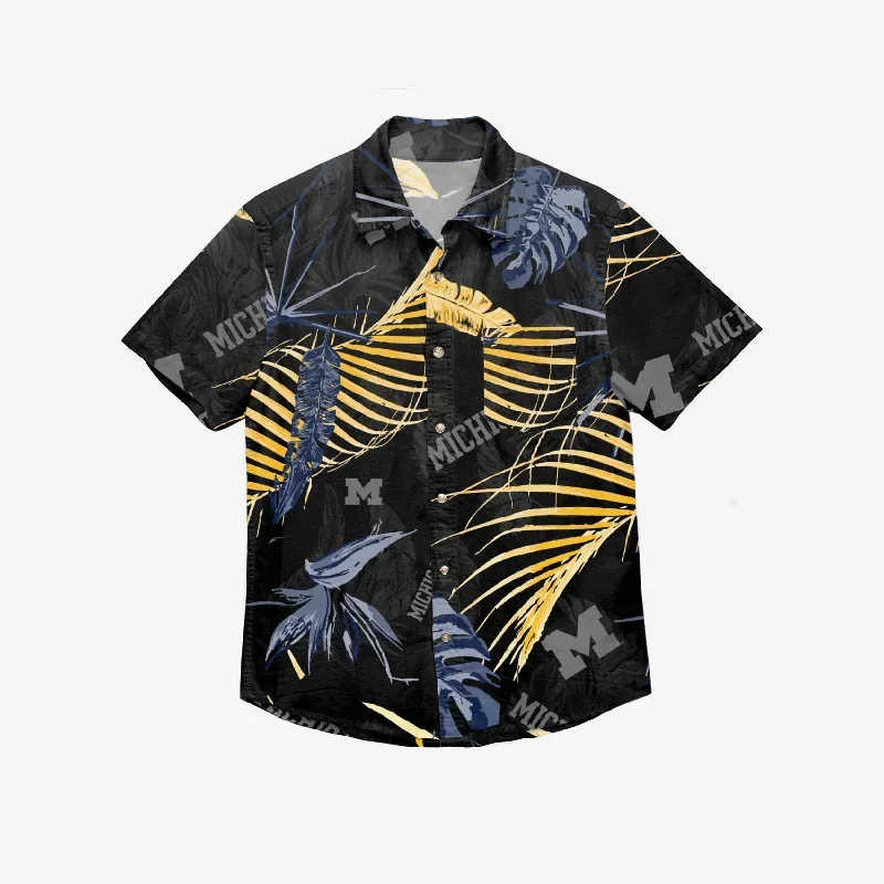 michigan-wolverines-neon-palm-button-up-shirt