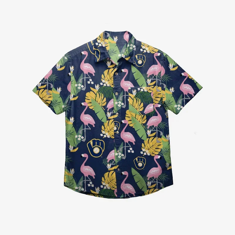 milwaukee-brewers-floral-button-up-shirt