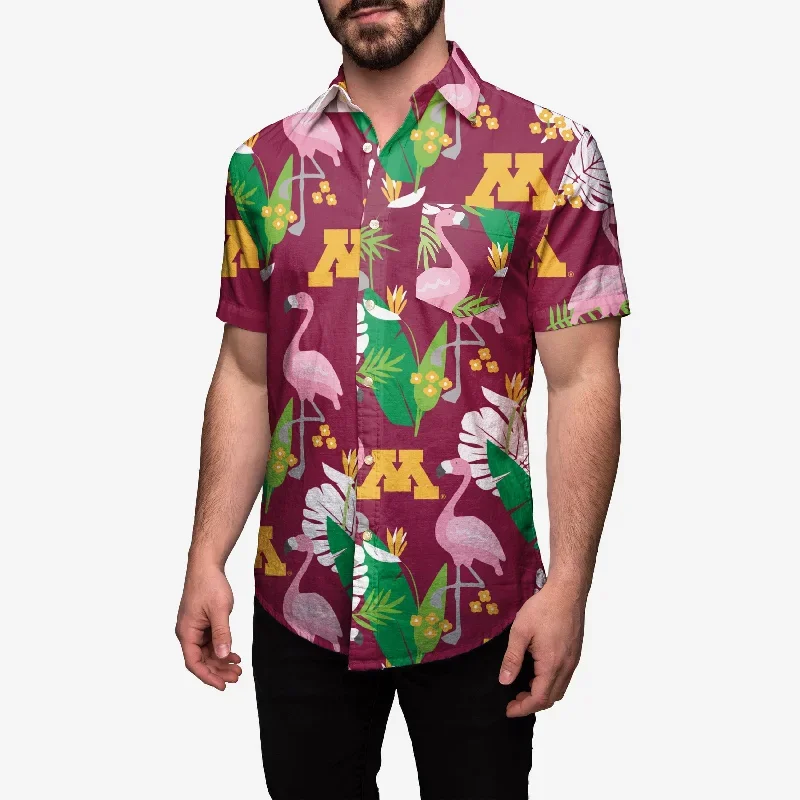 Minnesota Golden Gophers Floral Button Up Shirt