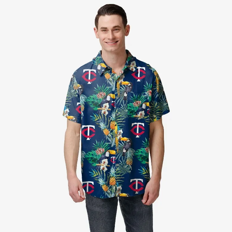 Minnesota Twins Floral Button Up Shirt