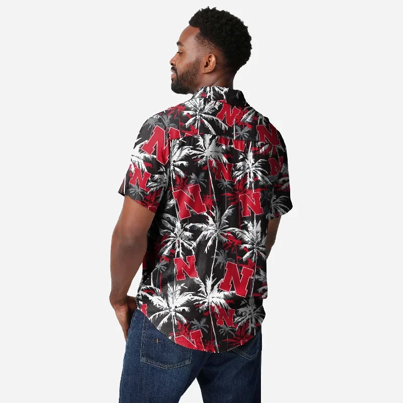 nebraska-cornhuskers-black-floral-button-up-shirt