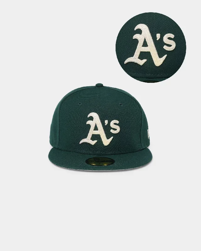 New Era Oakland Athletics 'Chain Stitch' 59FIFTY Fitted Dark Green