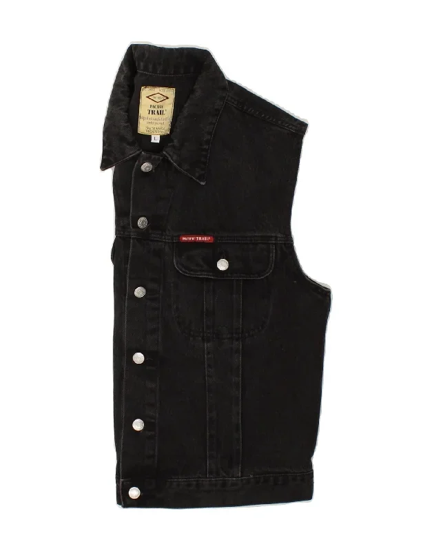 pacific-trail-mens-denim-gilet-uk-40-large-black-cotton