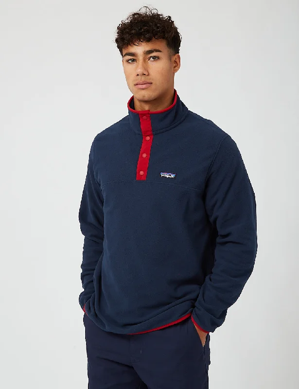 Patagonia Micro D Snap-T Pullover - New Navy w/Classic Red