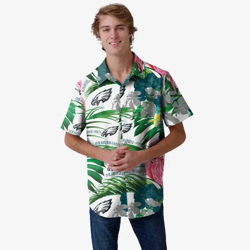 Philadelphia Eagles Flamingo Button Up Shirt