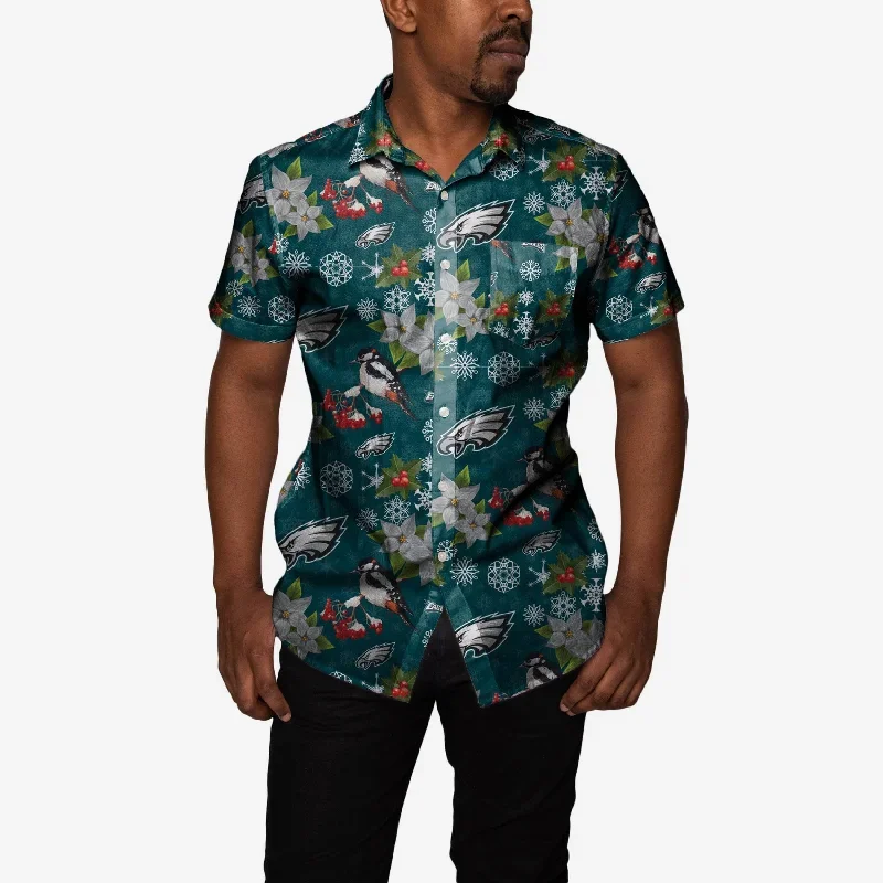 Philadelphia Eagles Mistletoe Button Up Shirt