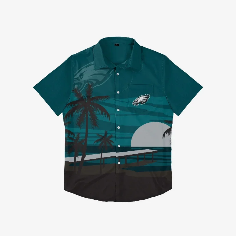 philadelphia-eagles-tropical-sunset-button-up-shirt