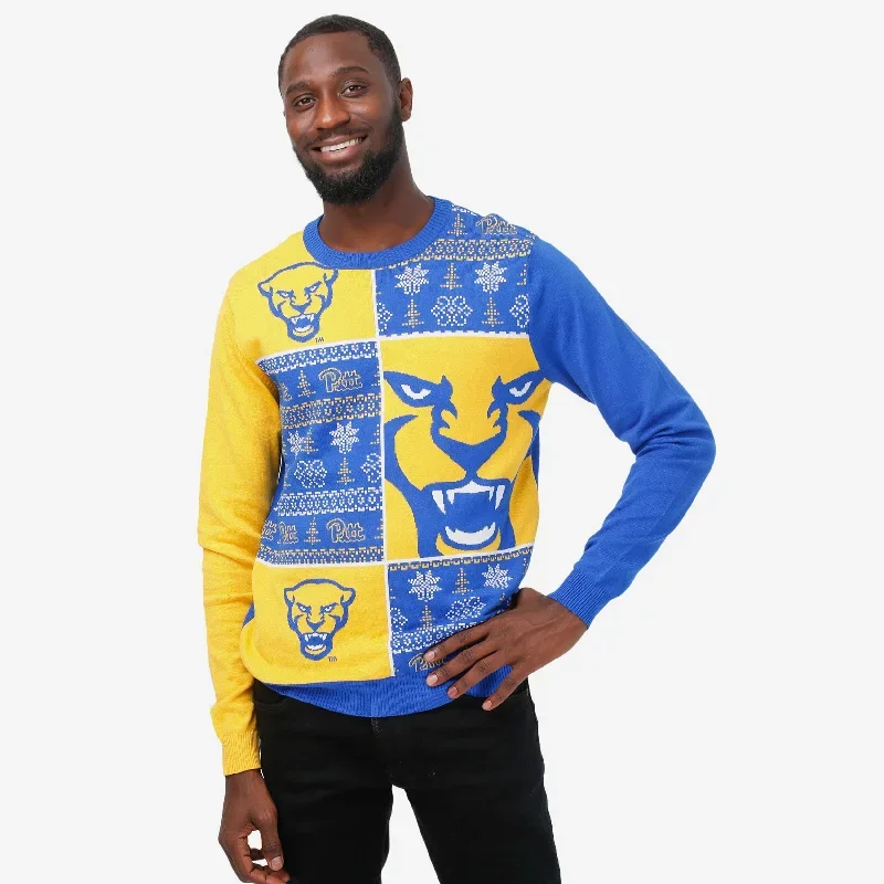 Pittsburgh Panthers Busy Block Snowfall Sweater