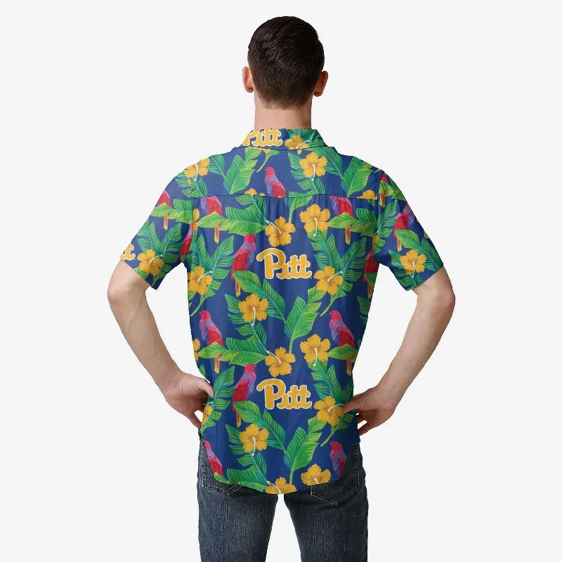 pittsburgh-panthers-floral-button-up-shirt