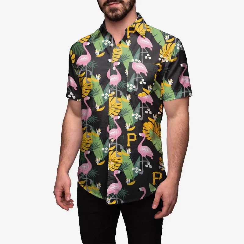 Pittsburgh Pirates Floral Button Up Shirt