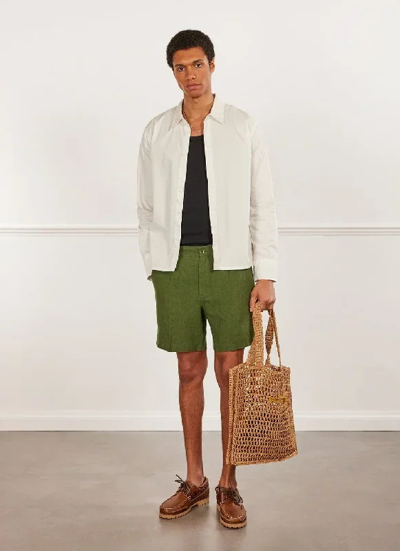 pleated-linen-shorts-forest