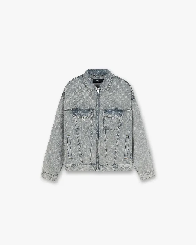 R4 Monogram Denim Jacket - Stone Wash