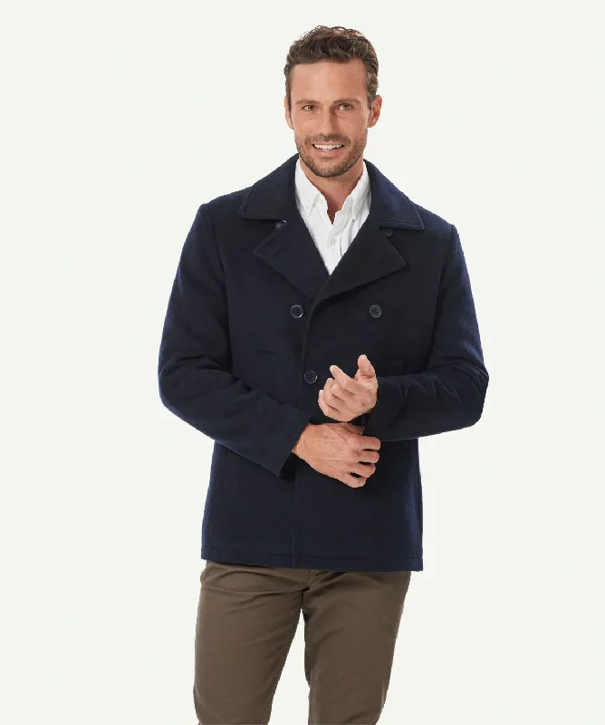 Richmond Wool Peacoat - Dark Navy