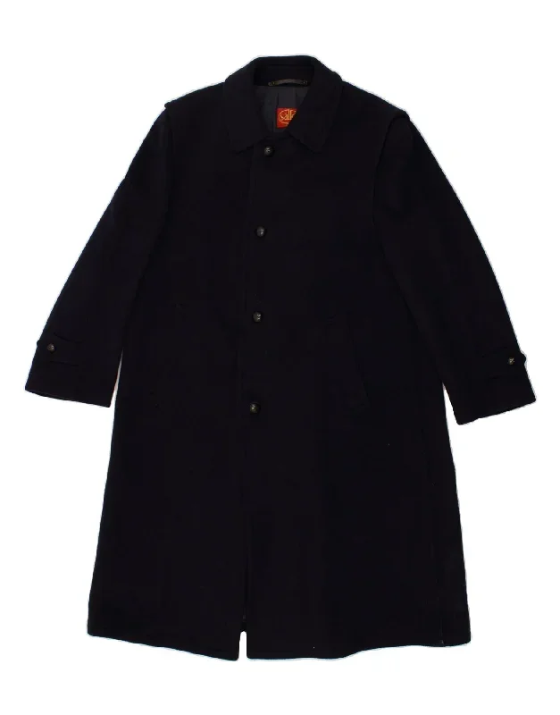 SALKO Mens Overcoat UK 40 Large Navy Blue