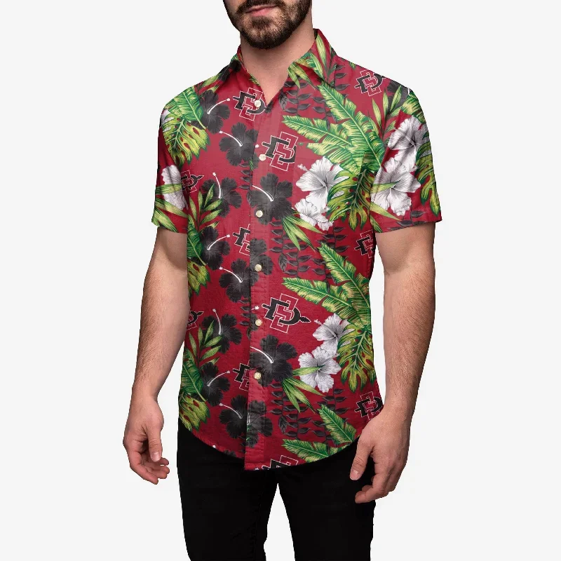 San Diego State Aztecs Floral Button Up Shirt