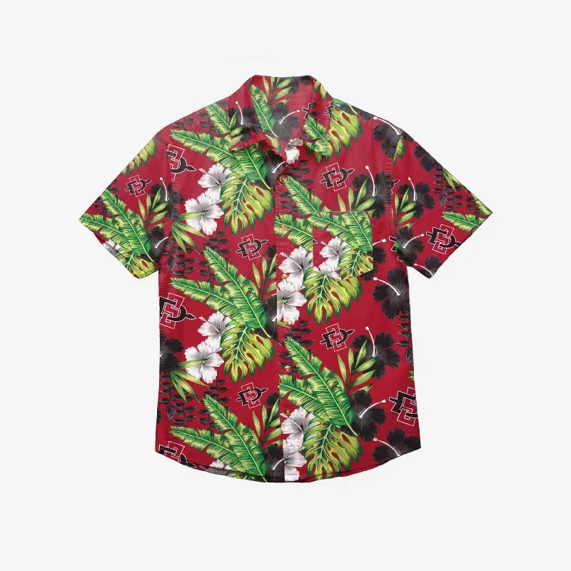 san-diego-state-aztecs-floral-button-up-shirt