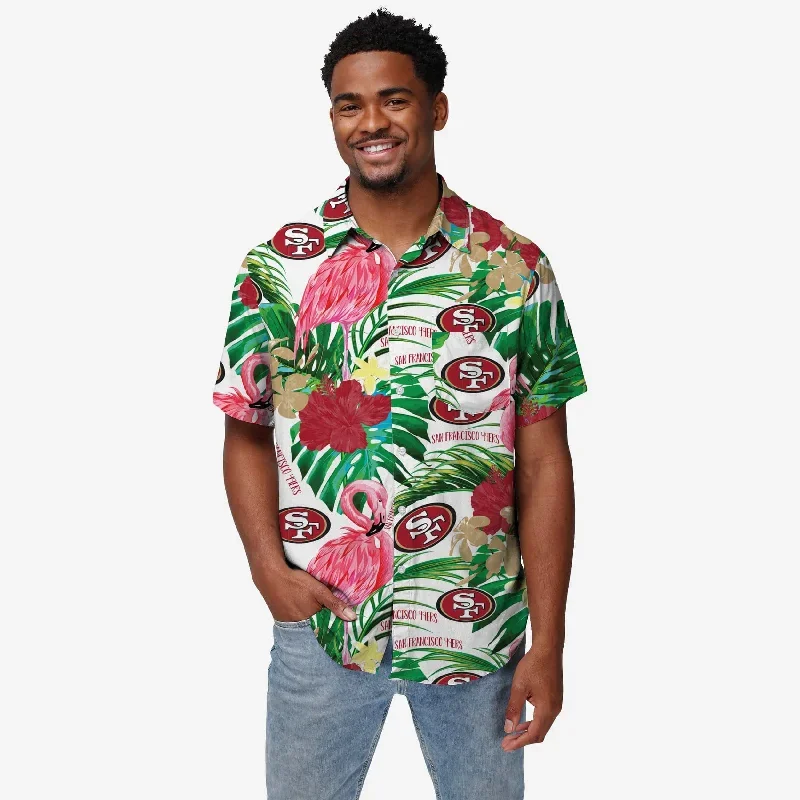 San Francisco 49ers Flamingo Button Up Shirt