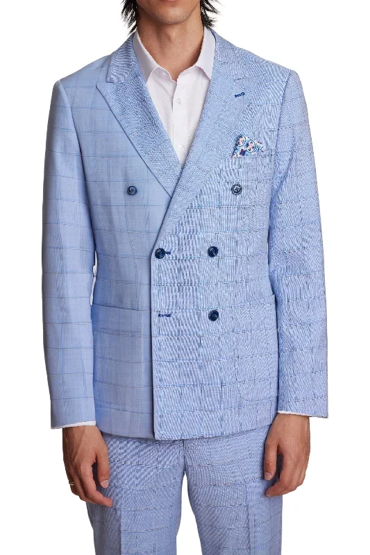 Soho Peak DB Jacket - slim - Blue Double Check