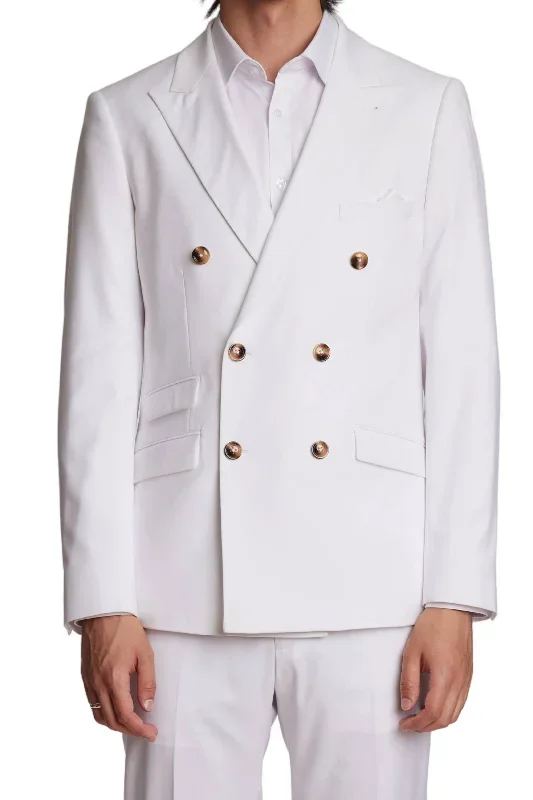 Soho Peak DB Jacket - slim - Summer White