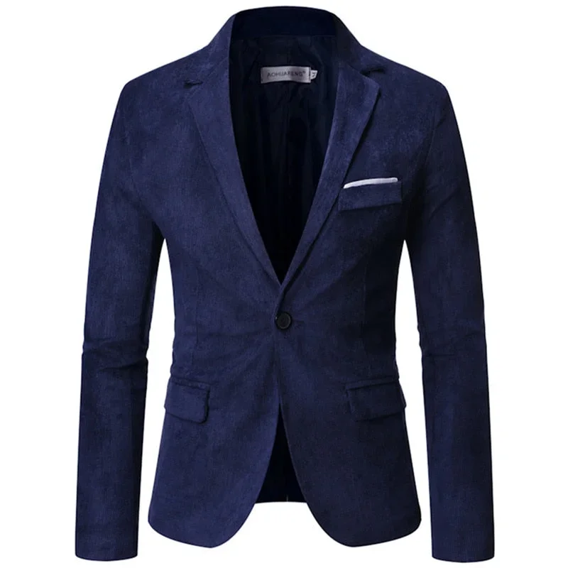 Solid Color One Button Blazers