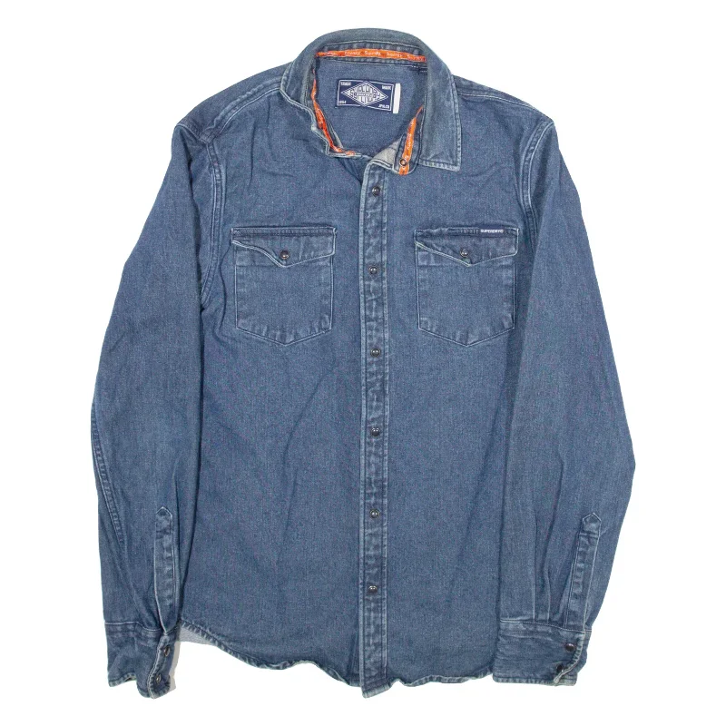 SUPERDRY Lightweight Workwear Mens Denim Jacket Blue M