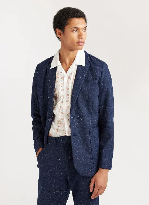 Tailored Blazer | Nep Wool | Navy