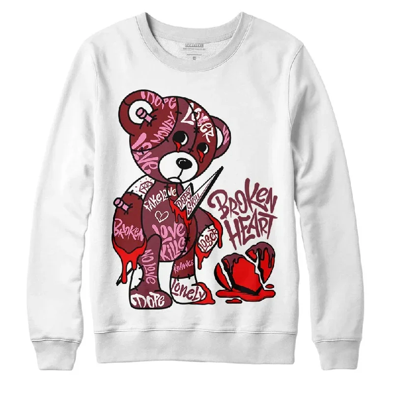 Team Red 1s DopeSkill Sweatshirt Broken Heart Graphic